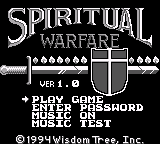 Spiritual Warfare (Homebrew) — Title screen